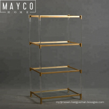 Mayco Furniture Glass and Acrylic Standard Bookcase,Acrylic Bookshelf